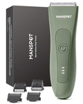 MANSPOT Manscape Hair Finishing Trimmers Pubic Hair Trimmer for Men and Women Electric Ball Trimmer Pubic ShaverHypoallergenic Ceramic Blade HeadsWaterproof Wet/Dry Groin Shaver20 Times Usage