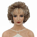 Aimole Women Synthetic Wig Natural Mid length Curly Hair Blonde Wigs (12-83)