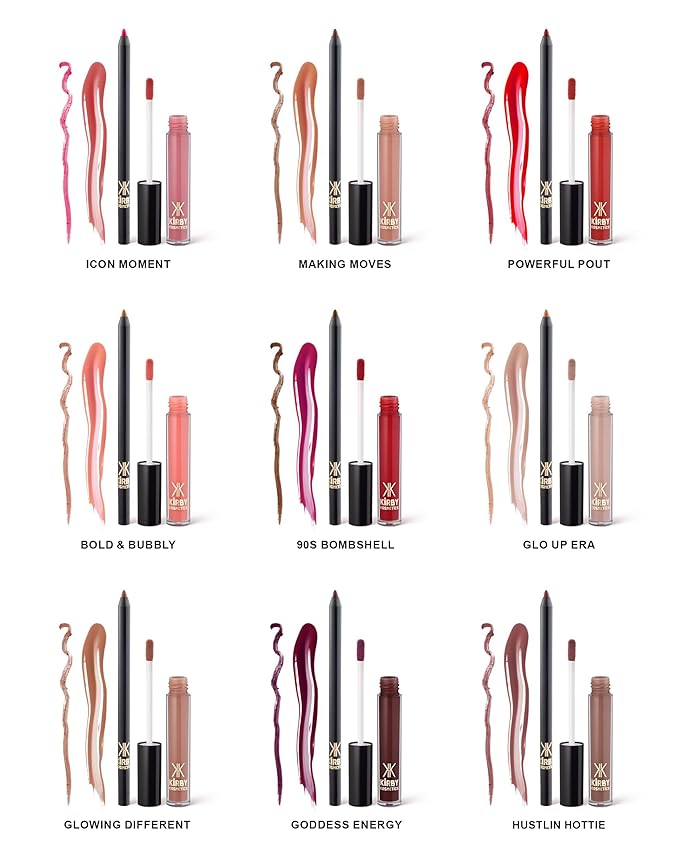 Lip Kit Duo ? Goddess Energy - TikTok-Viral Precision Liner &amp Glossy Liquid Lipstick Clean 2-Step Set with Hydrating Long-Wear Color ? Bold Inclusive Beauty for Everyday Konfidence