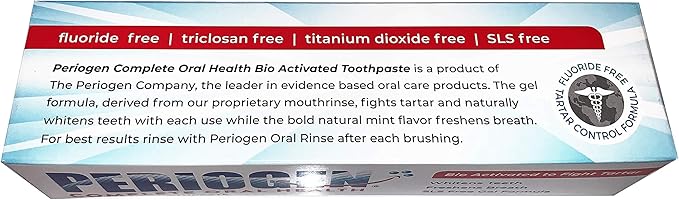 Periogen Toothpaste - Super Cleaning Plaque &amp Tartar Control Formula - SLS Free- 2-Pack
