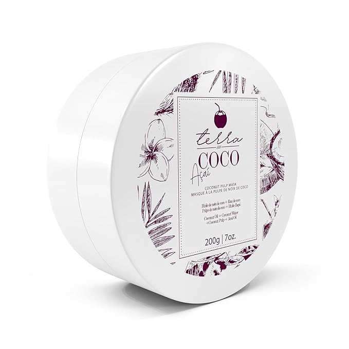 YBERA PARIS Terra Coco A?ai Mask | Vegan | Moisturizing and Nourishing Line for Bleached or Depigmented Hair | Ideal for Extremely Dry and Worn Damaged Hair | Removes Dead Cells | 7.0 oz