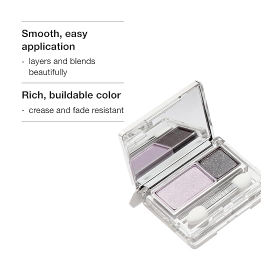 Clinique All About Shadow Duo Eye Shadow Makeup | Safe For Sensitive Eyes | Buildable + Long-Wearing Color | Smooth Easy Application | Buildable + Long-Wearing Color | Smooth Easy Application