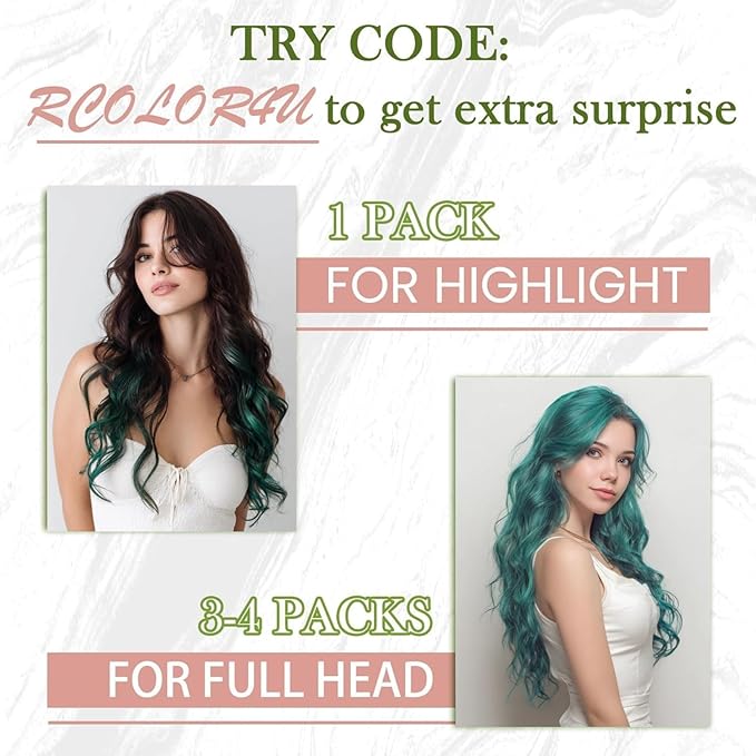 RUNATURE Microlink Hair Extensions Human Hair Colorful Teal Micro Bead Hair extensions Real Human Hair Cold Fusion Micro Loop Hair Extensions Straight Human Hair Remy Long 22 Inch 25g 25s