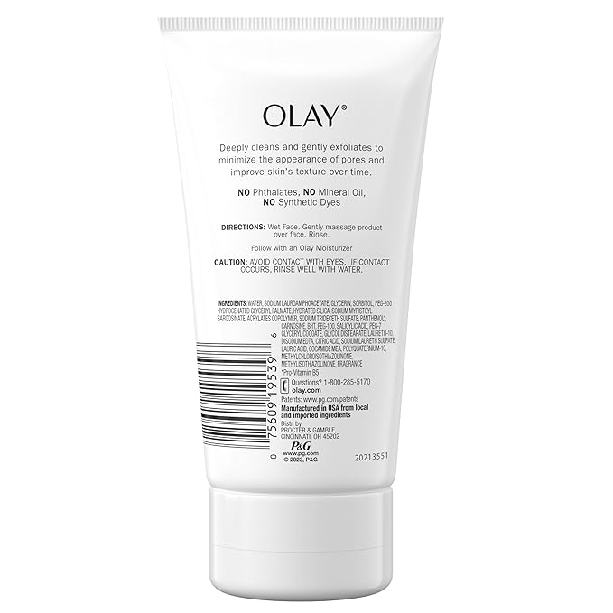 Facial Cleanser by Olay Regenerist Detoxifying Pore Scrub &amp Exfoliator 5 Oz (Pack of 3)