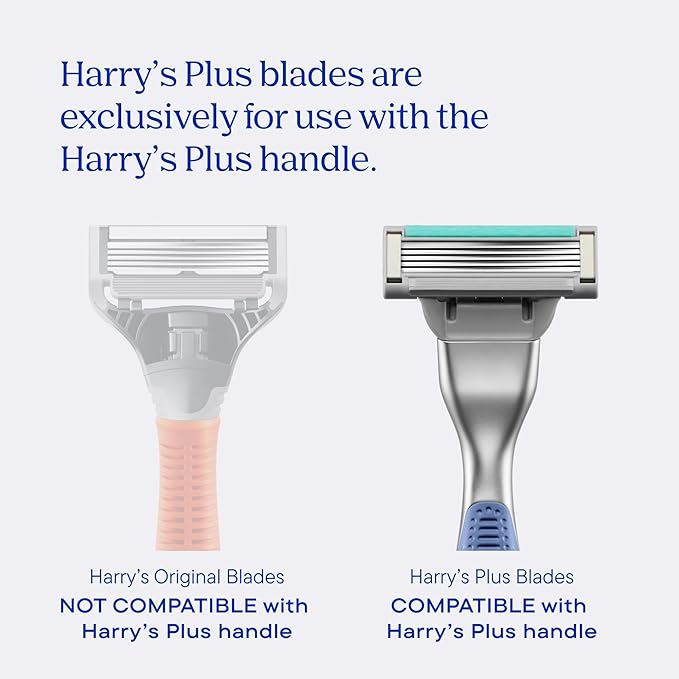 HARRY'S PLUS: Shaving Kit for Men ? Gift Box with Premium Handle 5 Razor Blade Cartridges 2 oz Foaming Shave Gel &amp Travel Cover Advanced Pivoting System ? Clay