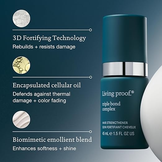 Living Proof Triple Bond Complex Leave-In Treatment and Hair Mask ? Rebuilds Hair Structure Repairs Damage Heat Protection Long-Lasting Results