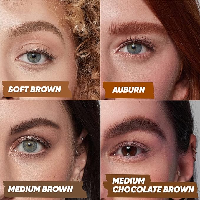 Kosas Brow Pop - Longwear Eyebrow Makeup Dual-Sided Defining Pencil with Castor Oil for Soft Natural Look of Real Hair - Auburn