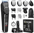 SUPRENT Beard Trimmers for Men - All-in-One Mens Grooming Kits with 40 Precision DialsWaterproof Adjustable Trimmers for Hair Beard Face Nose &amp Body USB-C Rechargeable 3.5H Running Time (Bla