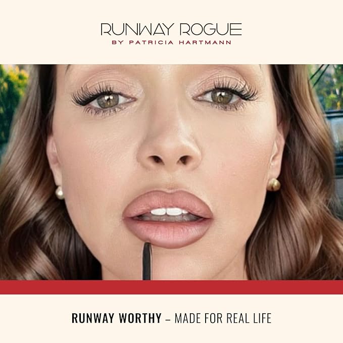 Runway Rogue Designer Liner Lip Pencil Matte Spiced-Nude Lip Liner Pencil and Lip Liner Sharpener ?˜Nude Awakening'