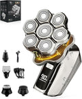 Head Shavers for Bald Men 7D Upgraded Detachable Head Shaver - IPX7 Waterproof Wet Dry 5-in-1 Grooming Kit Electric Razor Ideal Gift for Men