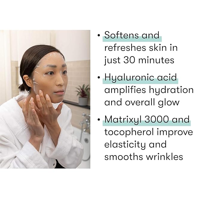 Dermaroller Hydrating Face Mask Sheets - 10 Pack with Hyaluronic Acid Matrixyl &amp Vitamin E for Anti-Aging Skincare and Radiant Glow