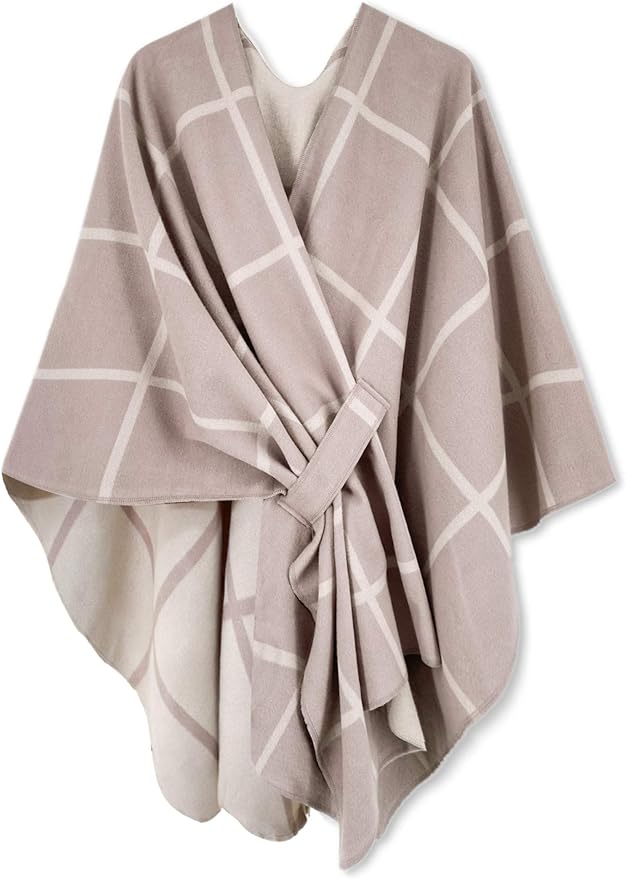 Moss Rose Women's Shawl Wrap Poncho Ruana Cape Open Front Cardigan Shawls for Fall Winter
