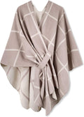 Moss Rose Women's Shawl Wrap Poncho Ruana Cape Open Front Cardigan Shawls for Fall Winter