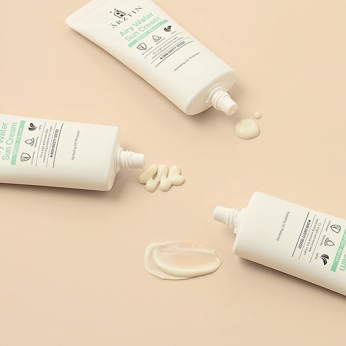 Airy Water SUN Cream SPF50+ PA++++ Lotion Type NO Whitecast Smooth Texture Light Finish Sun Lotion