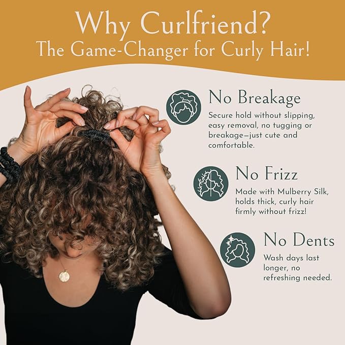 Authentic Mulberry Silk Skinny Hair Match Scrunchies for Women Anti Breakage Hair Ties for Curly Thick &amp Thin Hair 100% Silk for Buns Sleep &amp Ponytail Honey/Deep Bronde (4 Pack)