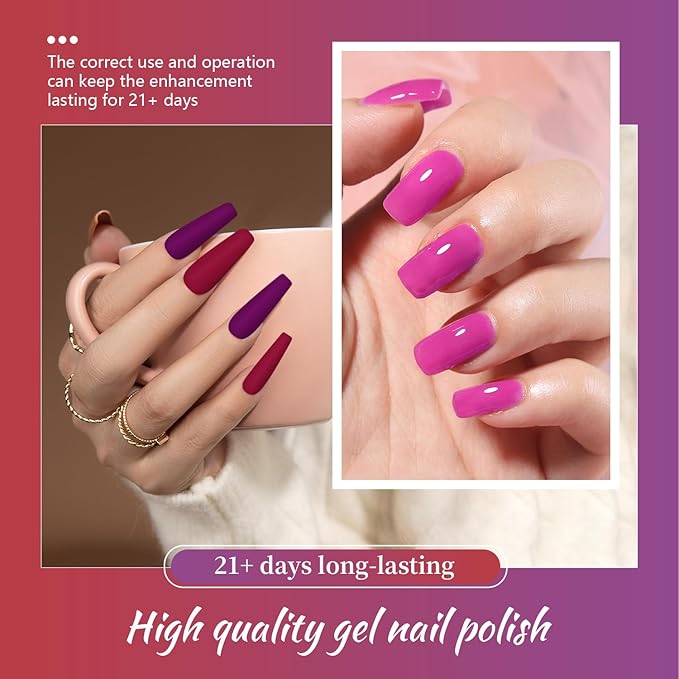 JODSONE Gel Nail Polish Kit with U V Light 32 Colors Gel Polish Set Soak Off Nail Kit Nail Art Salon or Home DIY Manicure Tools Gifts for Women