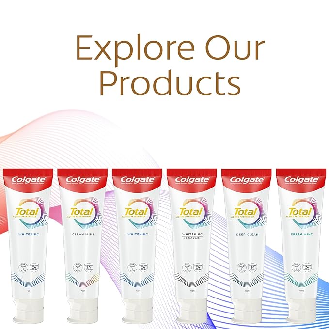 Colgate Total Whitening Toothpaste Freshens Breath Whitens Teeth and Provides Sensitivity Relief Mint Flavor 24 Pack