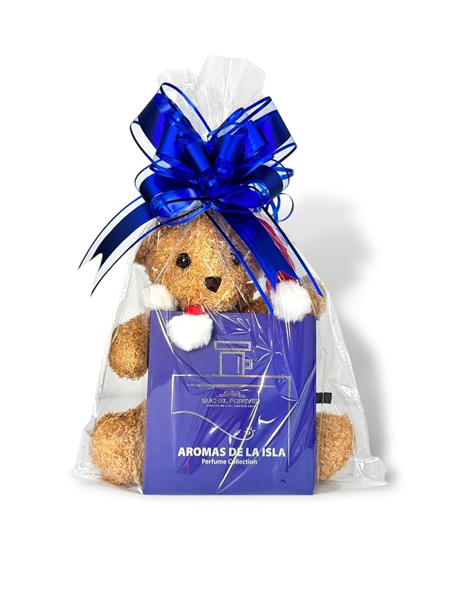 Merry Christmas Gift Set Aromas for Men (Nao+Elements+Vegueros+Montecristo+Un Toque) + Merry Christmas Teddy Bear (peluche Feliz Navidad)