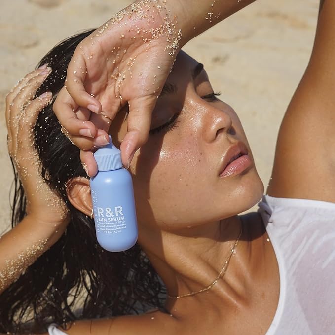 Undefined Beauty NEW UNTINTED R&ampR Sun Serum SPF 50 PA++++ Mineral Sunscreen with Niacinamide Water Resistant Broad Spectrum Protection &amp Blue Light Defense (Untinted)