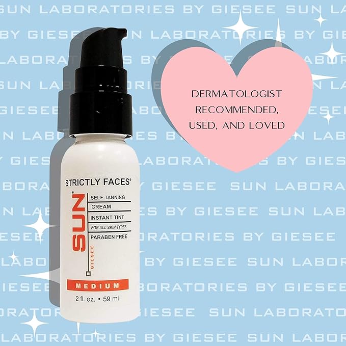 Sun Laboratories By Giesee Self Tanning Kit with 8 oz Tan Overnight Self Tanning Lotion and 2 oz Sunless Tanning Face Cream - Odorless Non-Toxic Self Tanner for Fair to Medium Skin
