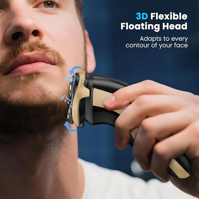 SweetLF Electric Razor for Men with Pop-Up Trimmer IPX7 Waterproof Electric Shaver Rechargeable Cordless Shavers for Men Type-C 120Mins Runtime Plug &amp Play