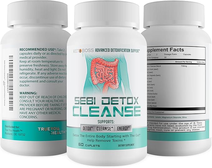 Sebi Detox Cleanse - Advanced Detoxification Support - Detox The Entire Body Starting with The Gut - Help Remove Toxins - Inspired by dr sebi Products - Natural Detox Cleanse - Keto Detox