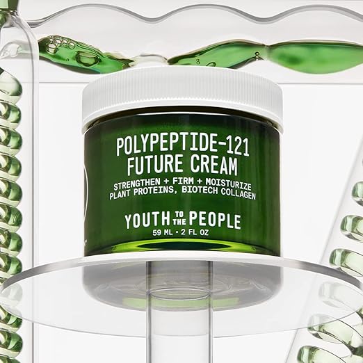 Youth To The People 121-Polypeptide Future Cream (2 fl oz) Firming Face Moisturizer Reduce Fine Lines Improve Elasticity Vegan Collagen Peptide Plant Proteins + Ceramides Fragrance-free