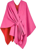 Moss Rose Women's Shawl Wrap Poncho Ruana Cape Open Front Cardigan Shawls for Fall Winter