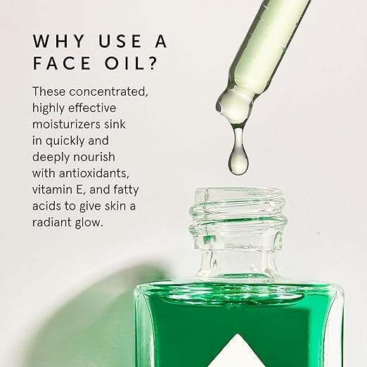 HERBIVORE Emerald Facial Oil | Calming &amp Soothing for Stressed Skin | Deeply Hydrating with Squalane &amp Ashwagandha Safe for Blemish Prone Skin Vegan