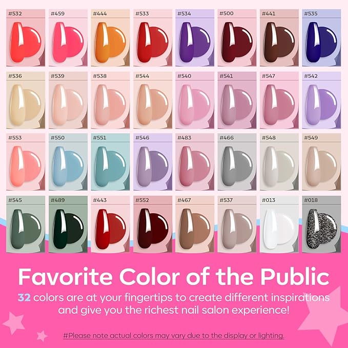 Modelones 133pcs Poly Nail Gel Kit 32 Colors Spring Pink Pastel Poly Extension Gel kit with Nail Lamp Base Top Coat Slip Solution Builder Enhancement Manicure Tools for Starter Supplies