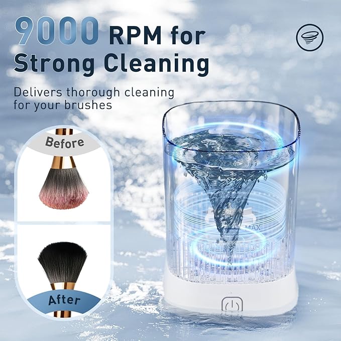 Electric Makeup Brush Cleaner Portable Automatic USB Cosmetic Brushes Cleaner Machine Automatic Makeup Brush Cleaner for Makeup Sponges and Brushes（22）