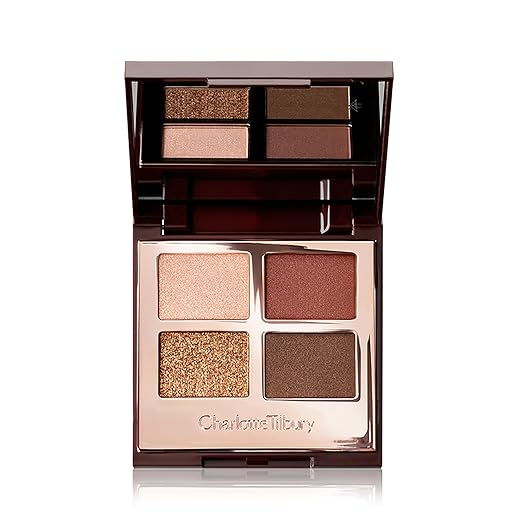 Charlotte Tilbury Luxury Palette Eyeshadow - Shimmer Metallic &amp Satin Matte Eyeshadow Quad with a Rich Powder Formula - Includes 4 Complementary Shades