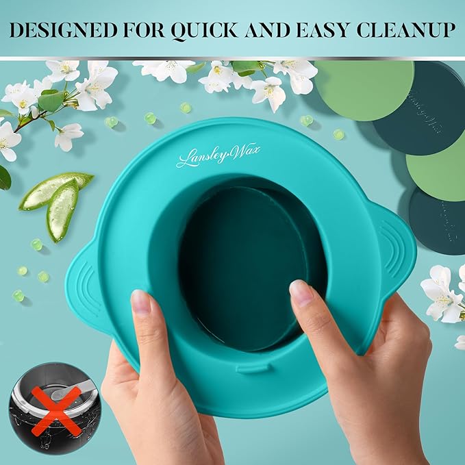 LANSLEYWAX Digital Waxing Kit for Women Men Wax Warmer for Hair Removal with Silicone Pot Hard Wax Kit Waxing Machine for Sensitive Skin Brazilian Bikini Leg Eyebrow Full Body Home Use