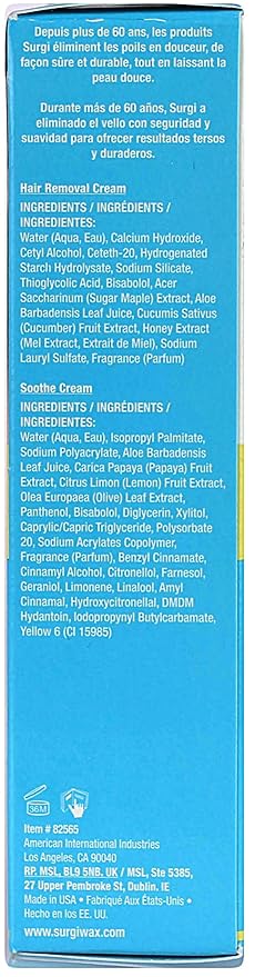SURGI-CREAM Hair Remover For Face Extra Gentle Formula 1 oz (Pack of 12)
