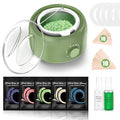 Waxing Kit - Wax Warmer for Hair Removal Hard Wax Kit with 14oz 5 Bags Hard Wax Beans for Full Body Legs Face Eyebrows Bikini Brazilian Waxing Kit for Women Men