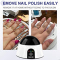 Electric Nail Soaking Bowl 50% Faster Nail Soak off Bowl Manicure Nail Soaker with Gold Cuticle Pusher for Acrylic Nail Polish Remover