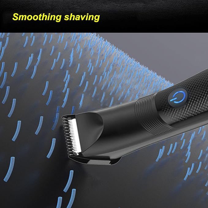 Jectse Men Body Hair Clipper Incisive Blade USB Rechargeable Electric Hair Shaver for Groin Armpit Chest