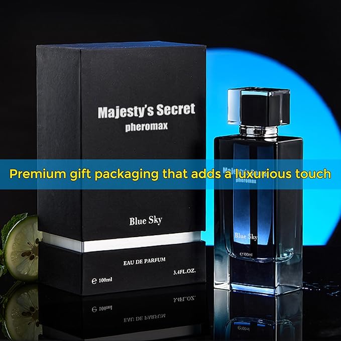 MAJESTY'S SECRET PHEROMAX Pheromone Cologne for Men ? Luxury 3.4 fl oz Eau de Parfum Spray with Fresh Woody &amp Warm Notes Long-Lasting Pheromone Fragrance Ideal for Office Date Night and Gifts