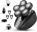 Head Shavers for Men - Upgraded Multifunctional Bald Head Shaver Waterproof Electric Razor for Men Cordless Rechargeable Shaving Grooming Kit (Gray)