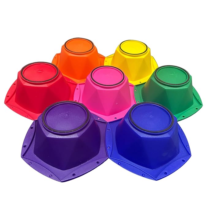 Professional Salon Hair Dye &amp Coloring Brush and Tint Bowl Set 7 Rainbow Application Brushes and Mixing Bowls