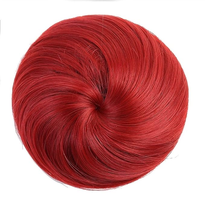 FRANCES Fake Hair Bun Synthetic Hair Bun Donut Bun with Elastic Band Ponytail Extensions Hair Clip Wig Ponytail Headwear for Women Hair Accessories (Color : 101)