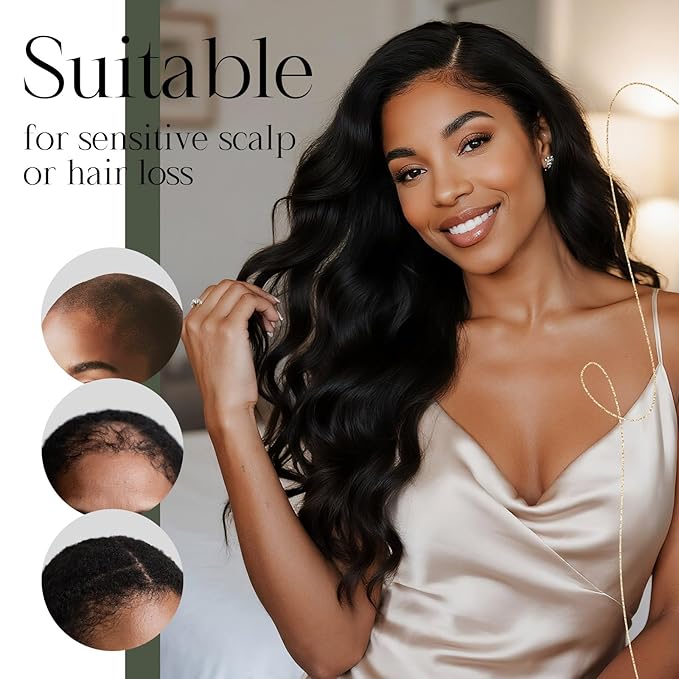Wig Caps with Grip Band to Hold Wig in Place Soft Wig Caps for Women Non Slip Black 2 PCS