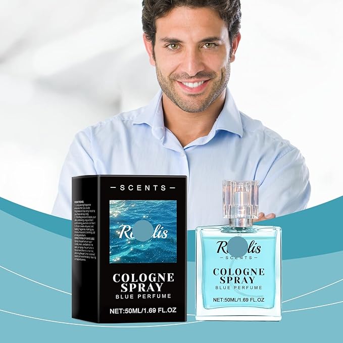Gulong Blue Perfume - Natural Fresh Fragrance Alluring Amber Scent Long-Lasting Elegant Scent For Couples' Dates(2PCS)