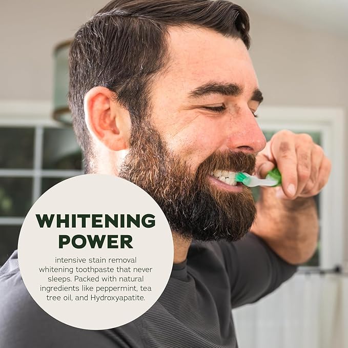 Dr. Squatch Natural Teeth Whitening Toothpaste Kit - Day and Night Flouride Free Natural Toothpaste - Citrus Mint Spearmint (4.7 oz 2-Pack)