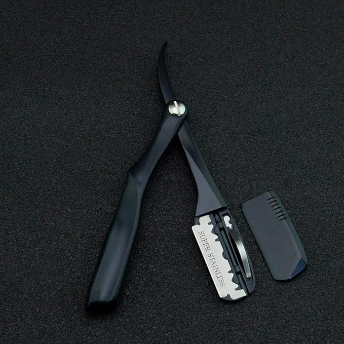 10 Blades Straight Shaving Dural Edge Razors Barber Hair Razor Spring Style Shaver Beard Face Underarm Body Eyebrow Hair Removal
