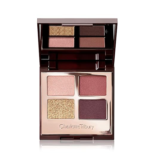 Charlotte Tilbury Luxury Palette Eyeshadow - Shimmer Metallic &amp Satin Matte Eyeshadow Quad with a Rich Powder Formula - Includes 4 Complementary Shades