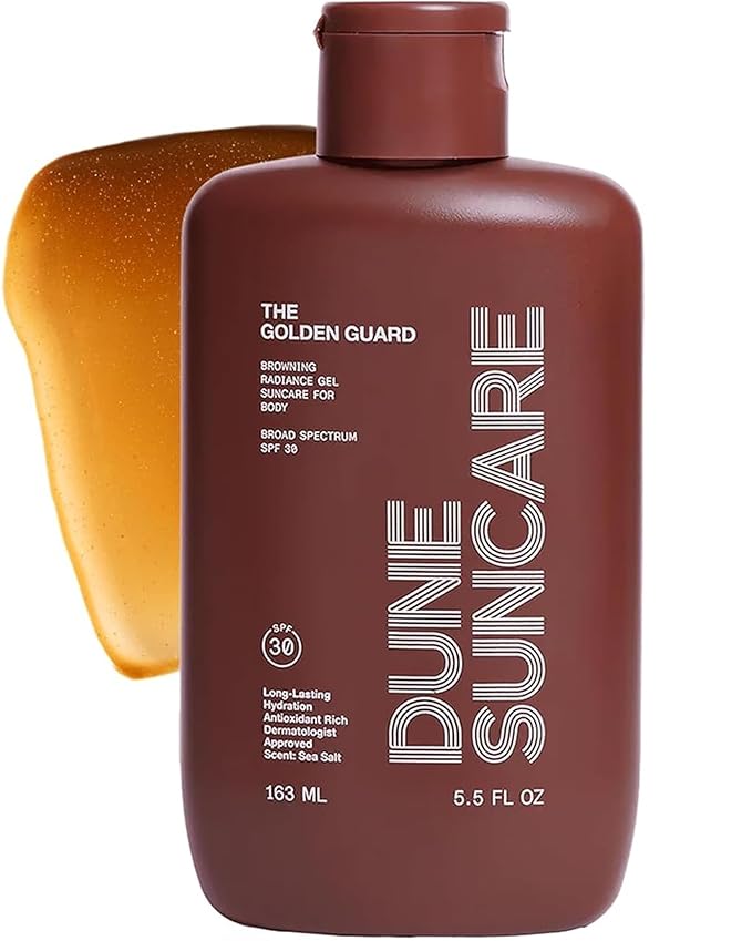 The Golden Guard Sunscreen - Reef-safe tinted Sun screen for Body - Browning Broad Spectrum Spf 30 Sun block - sun tanning lotion alternative that protects Hydrates and moistures your skin 5.5 Fl Oz