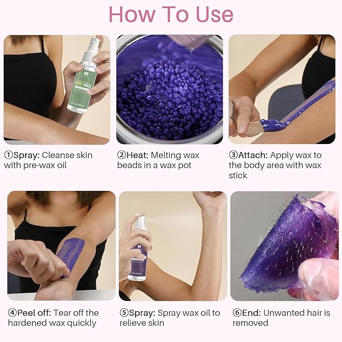 BLITZWAX Brazilian and Bikini Waxing Kit for Women Hard Wax Warmer for Face Legs and Body At Home Hair Removal Kit Beginner Friendly Quick Heating Frost Reverb Digital Wax Pot