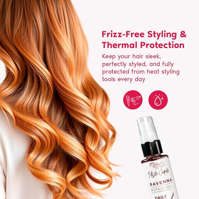 I Belli Capelli Ravenna Hair Straightening Kit ? Organic Hair B-tox &amp Repair Oil ? Anti-Frizz Intense Hydration Shine ? Formaldehyde-Free ? B-otox Hair Treament For All Hair Types (2-Pack)