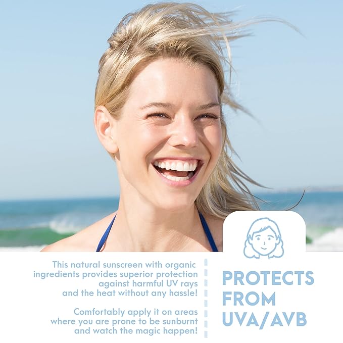 SPF15 Broad Spectrum Natural Sunscreen Soothing &amp Hydrating Sunscreen Lotion Plant-Based Sun Block Water-Resistant Sun Screen Protector for Face and Body 4oz - Natural Tone Organic Skincare